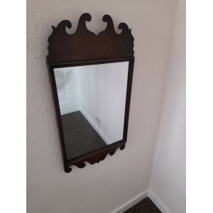 Antique Oak Vauxhall Style Mirror Late 19th Century