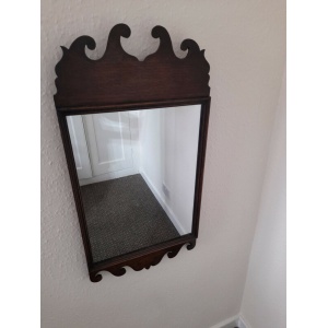 Antique Oak Vauxhall Style Mirror Late 19th Century
