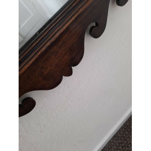 Antique Oak Vauxhall Style Mirror Late 19th Century