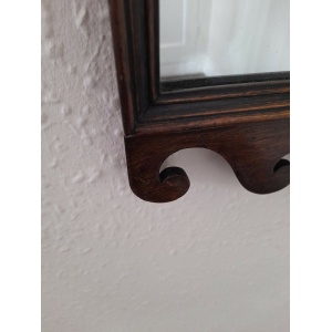 Antique Oak Vauxhall Style Mirror Late 19th Century