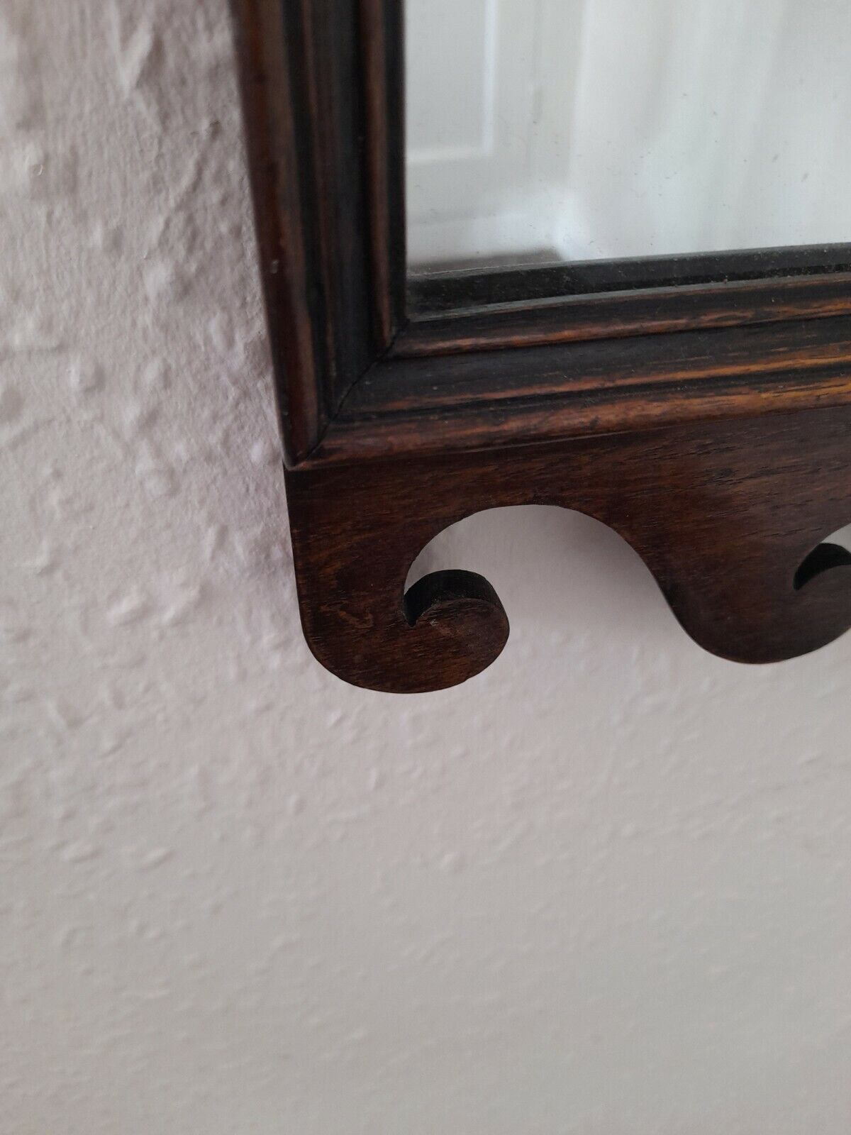 Antique Oak Vauxhall Style Mirror Late 19th Century