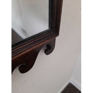 Antique Oak Vauxhall Style Mirror Late 19th Century