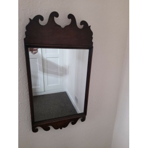 Antique Oak Vauxhall Style Mirror Late 19th Century