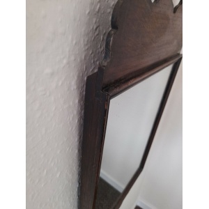 Antique Oak Vauxhall Style Mirror Late 19th Century