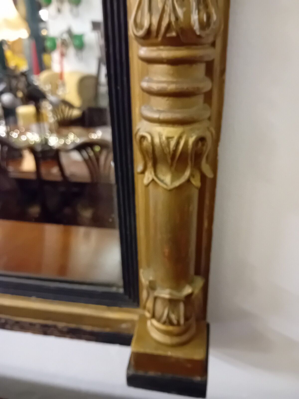 Antique Regency Giltwood Overmantle Mirror Circa 1810 55 Inches Wide