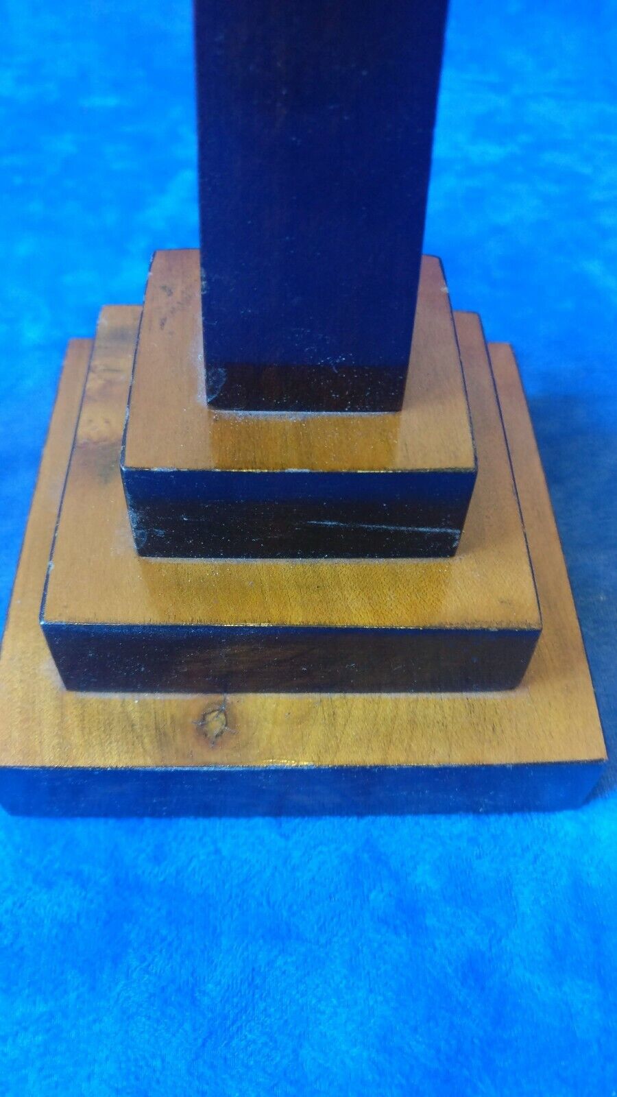 Antique treen Gentlemen`s library desk obelisks pair Grand tour manner 12.5 "