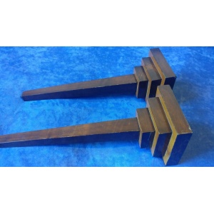 Antique treen Gentlemen`s library desk obelisks pair Grand tour manner 12.5 "