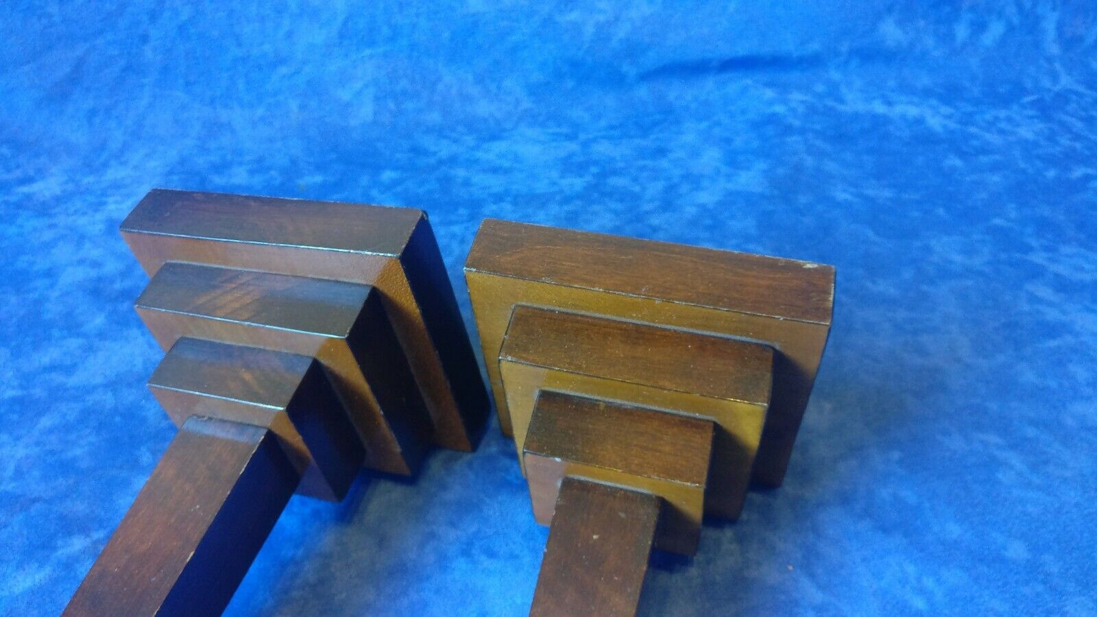 Antique treen Gentlemen`s library desk obelisks pair Grand tour manner 12.5 "