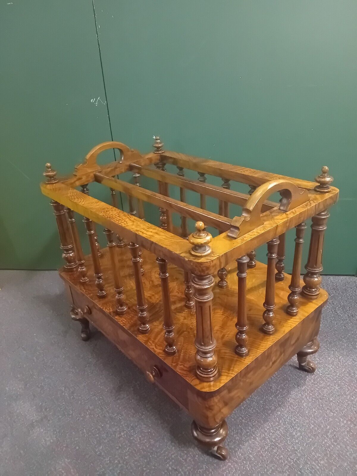 Antique Walnut Canterbury Victorian Circa 1860