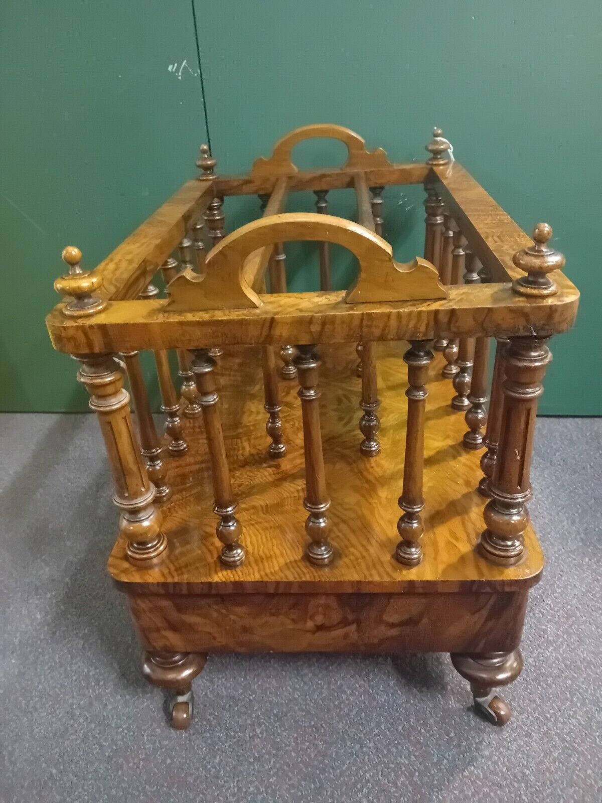 Antique Walnut Canterbury Victorian Circa 1860