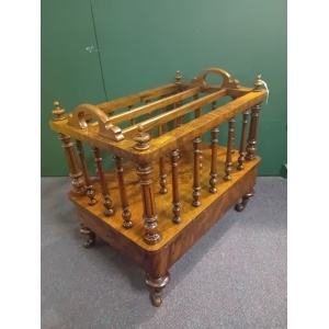 Antique Walnut Canterbury Victorian Circa 1860
