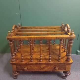 Antique Walnut Canterbury Victorian Circa 1860