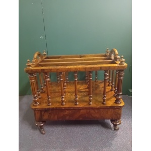 Antique Walnut Canterbury Victorian Circa 1860