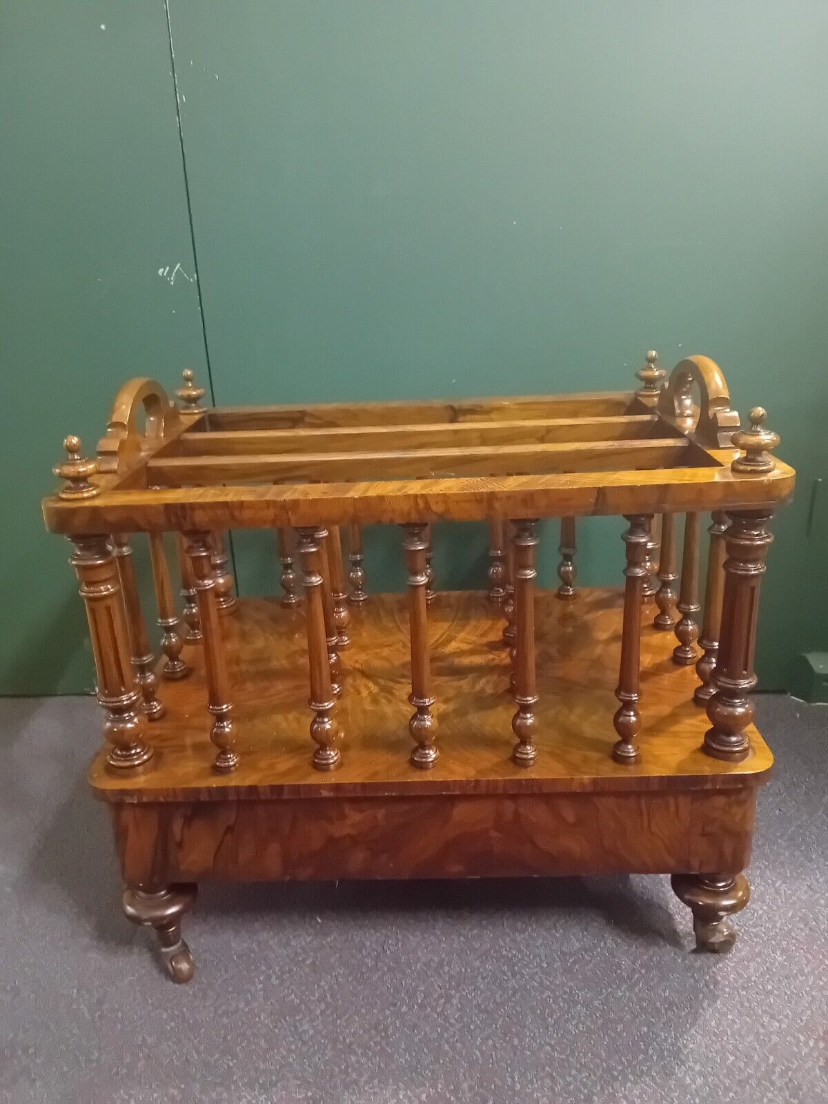 Antique Walnut Canterbury Victorian Circa 1860