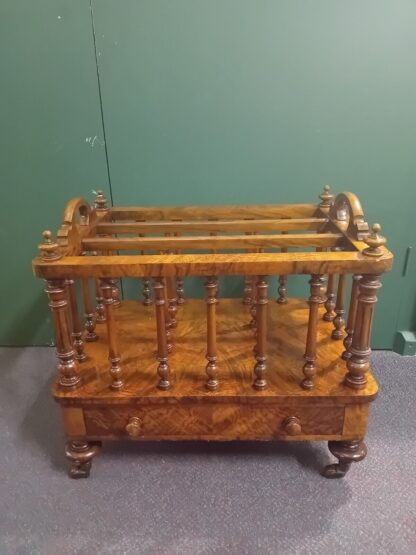 Antique Walnut Canterbury Victorian Circa 1860