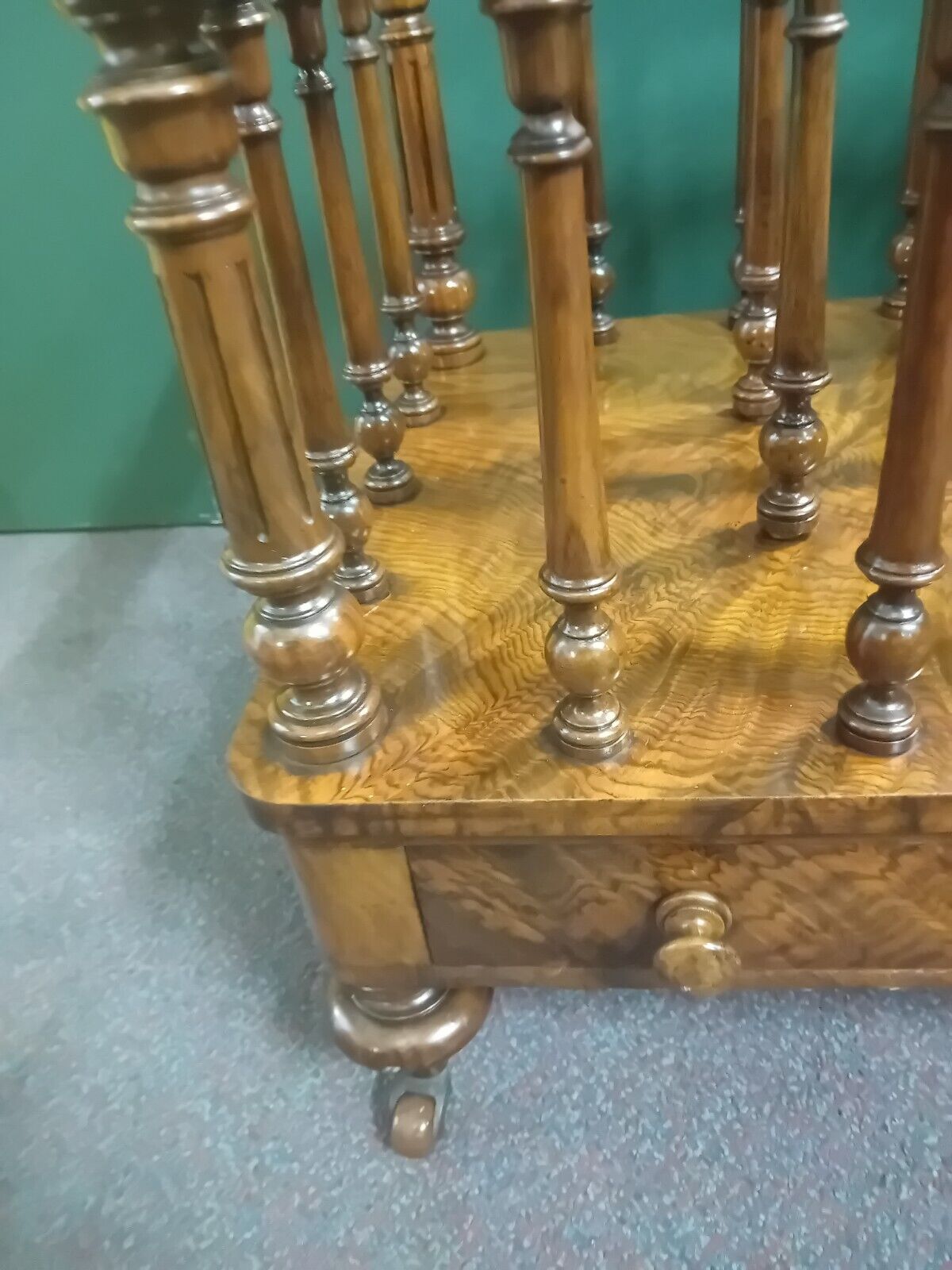 Antique Walnut Canterbury Victorian Circa 1860