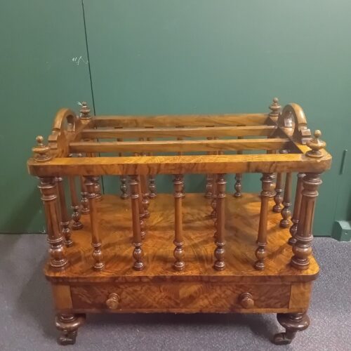 Antique Walnut Canterbury Victorian Circa 1860