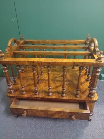Antique Walnut Canterbury Victorian Circa 1860 - Image 8