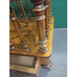 Antique Walnut Canterbury Victorian Circa 1860