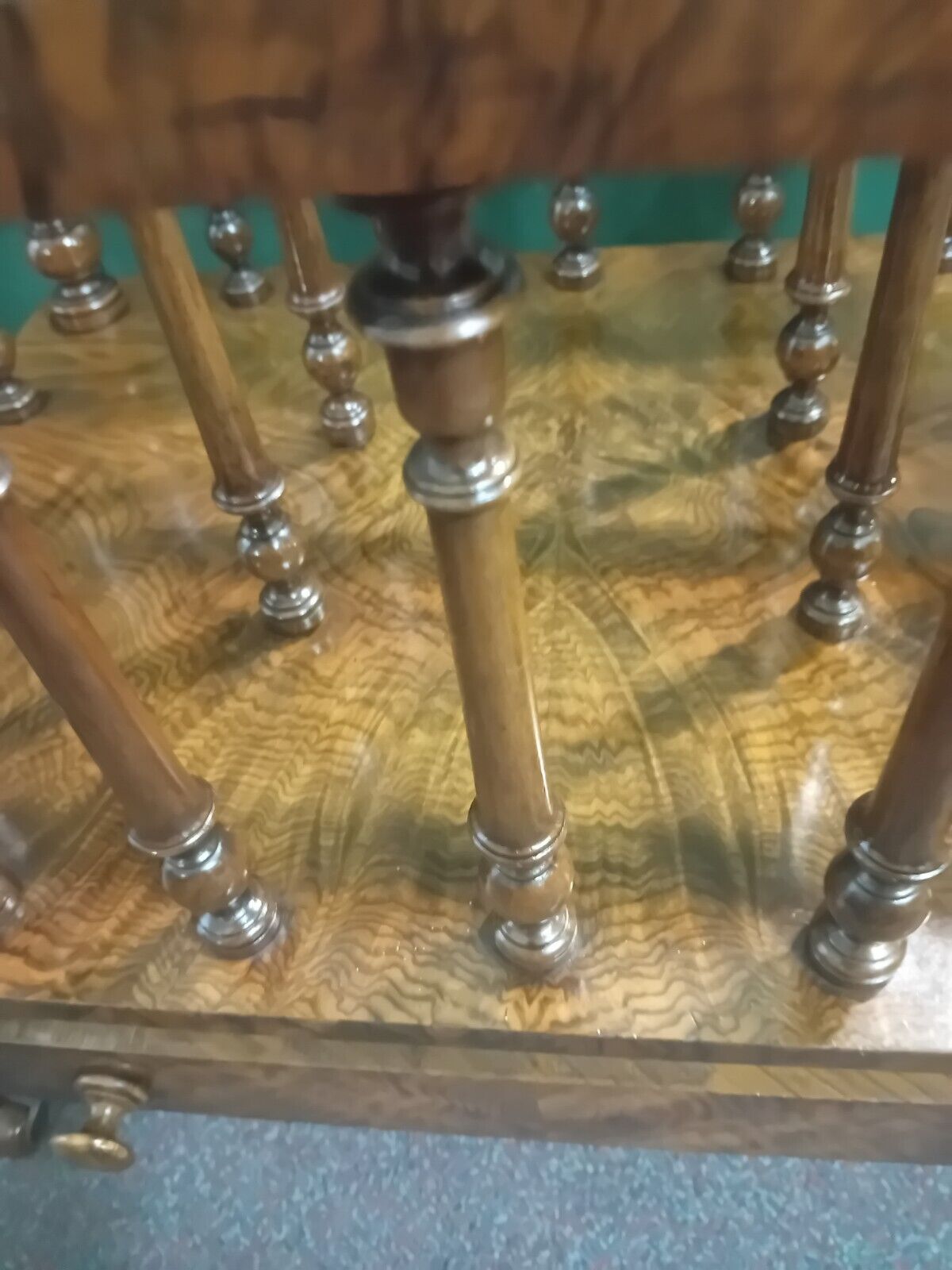 Antique Walnut Canterbury Victorian Circa 1860