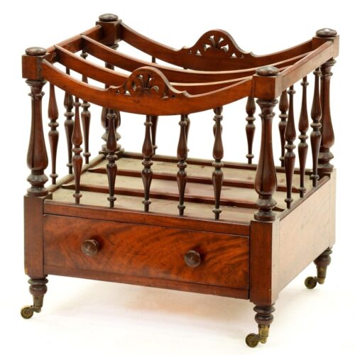 Antique William IV Period Mahogany Canterbury Circa 1835