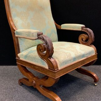 Antique William IV Period Mahogany Library Armchair Circa 1835