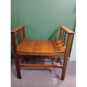 Arts And Crafts Movement Oak Seat Circa 1900