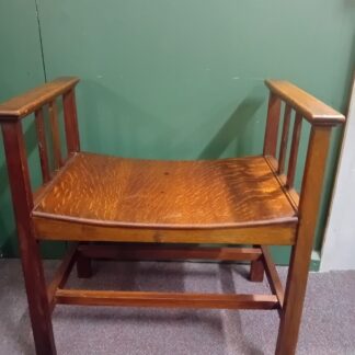 Arts And Crafts Movement Oak Seat Circa 1900
