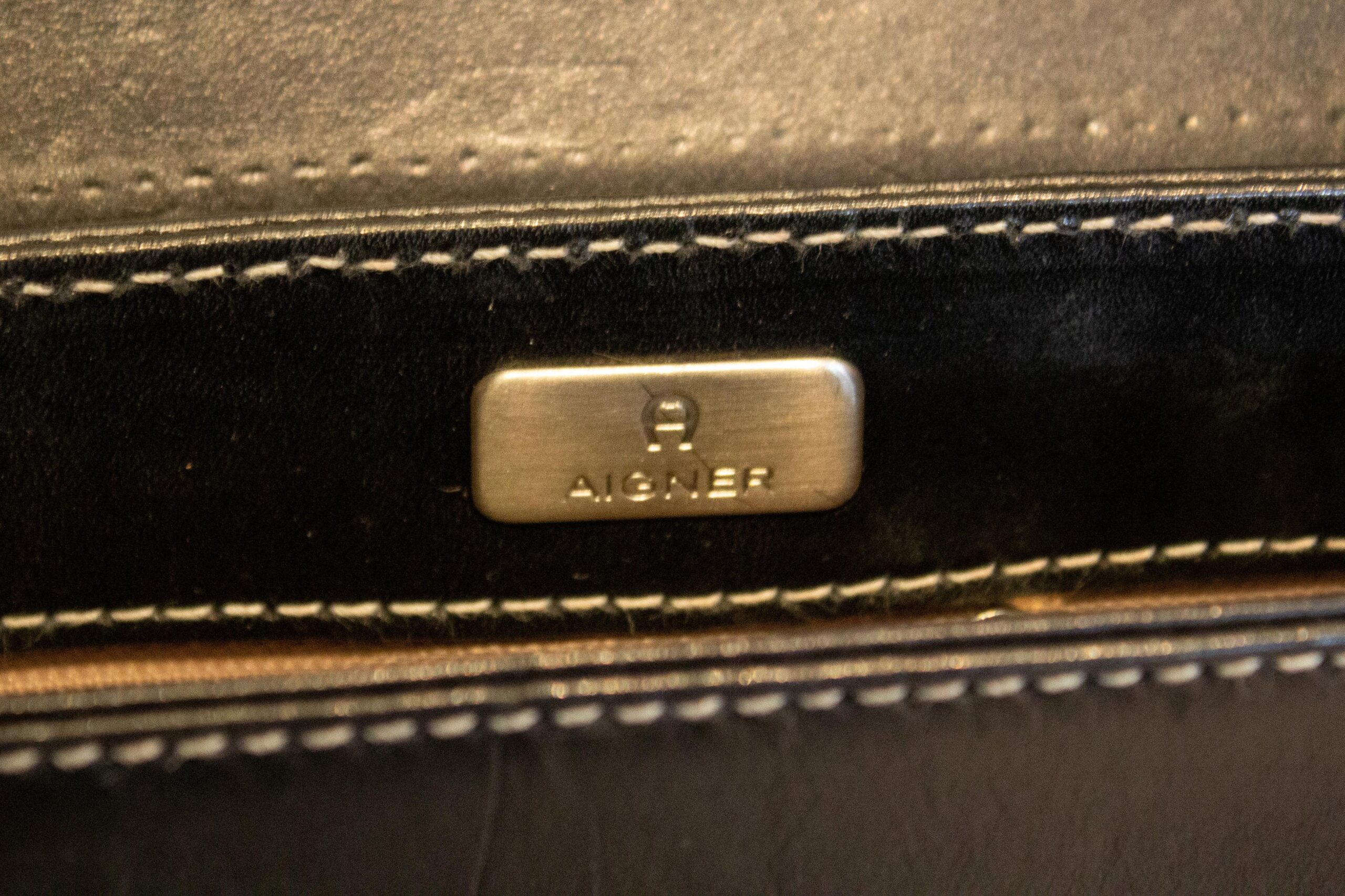 Black Leather Bag by Etienne Aigner