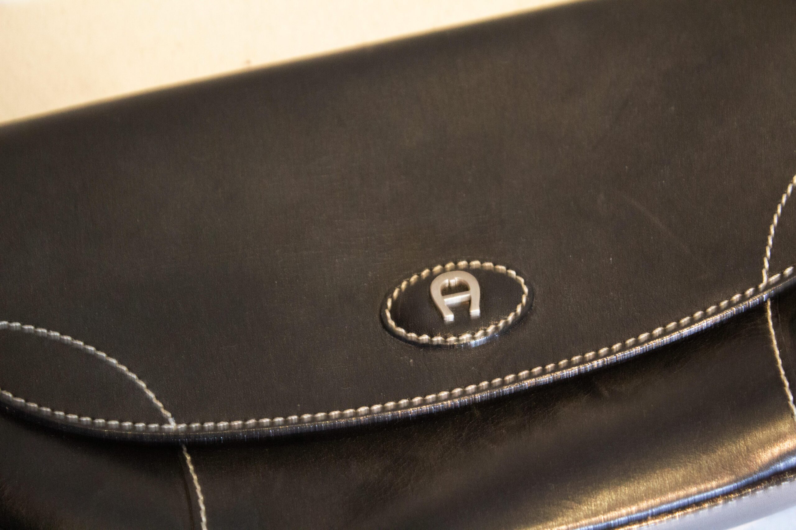 Black Leather Bag by Etienne Aigner