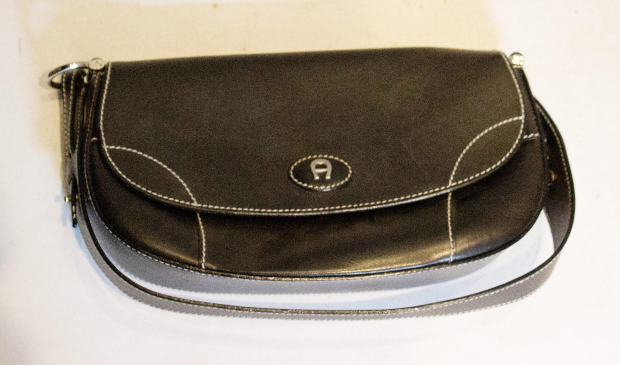 Black Leather Bag by Etienne Aigner