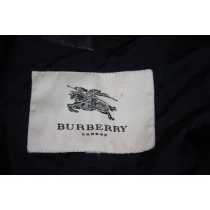 Burberry Black Leather Bomber Jacket