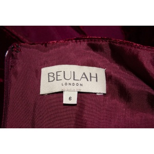 Burgundy Velvet Jump Suit By Beulah