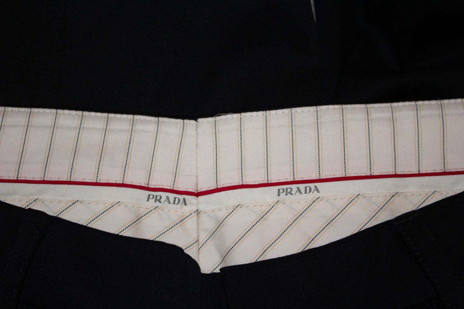 Black Prada Wool Trousers / Pants