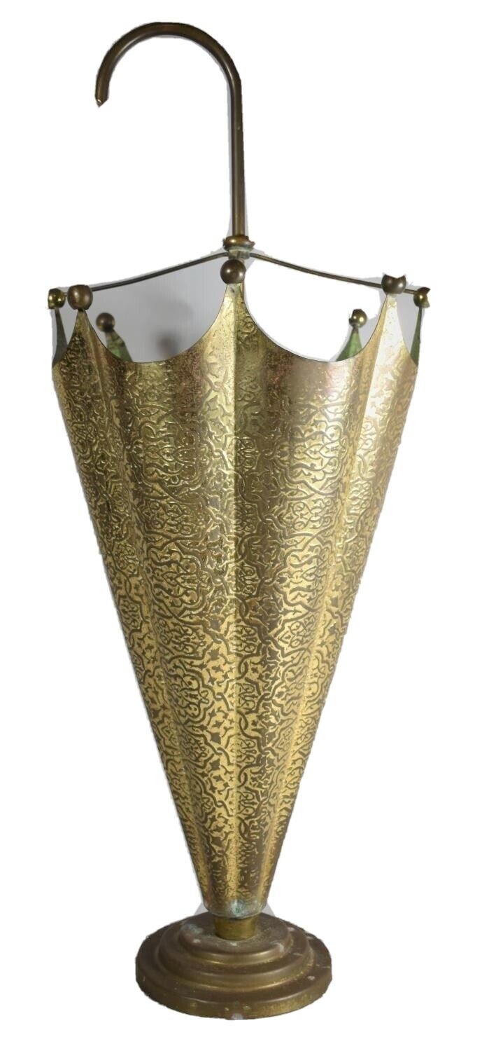 Edwardian Novelty Umbrella Brass Stick Stand