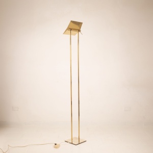"Concord" floor lamp in solid brass by Marco Zotta