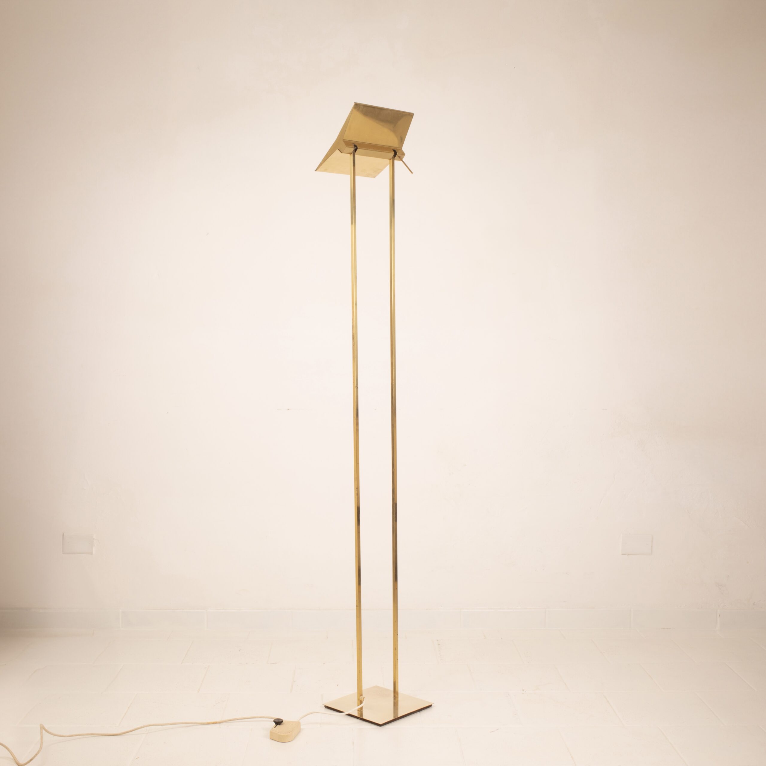 "Concord" floor lamp in solid brass by Marco Zotta