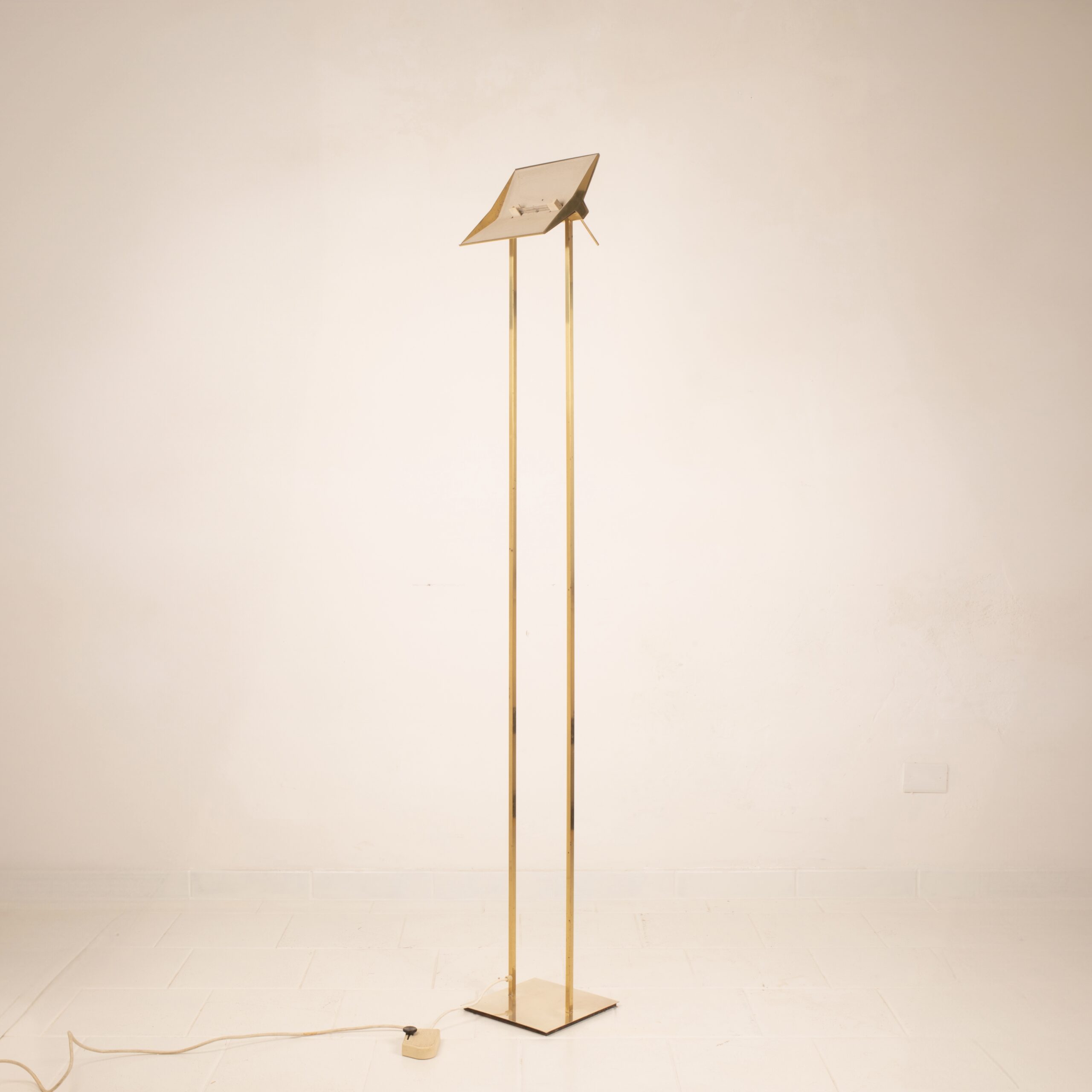 "Concord" floor lamp in solid brass by Marco Zotta