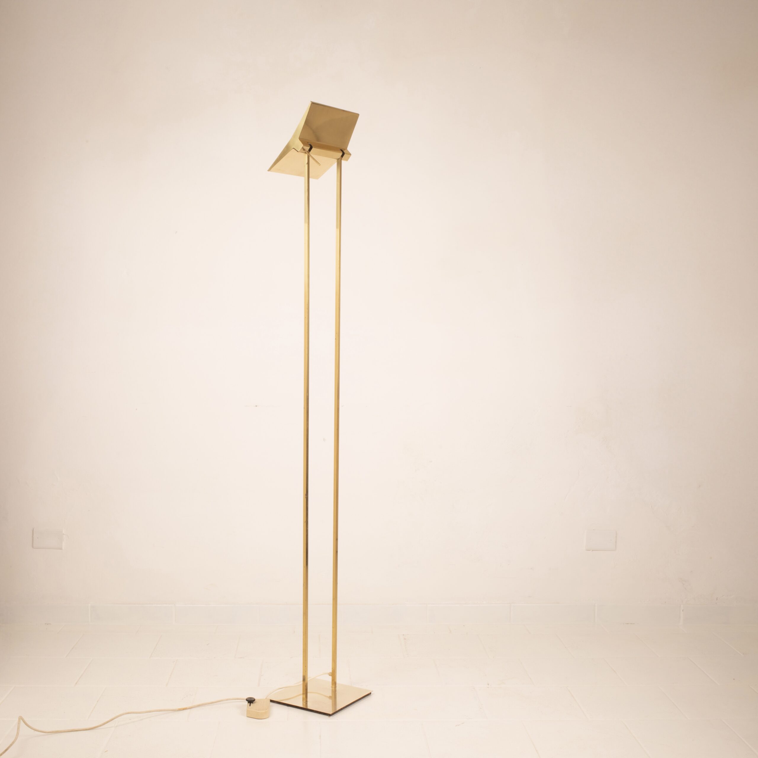 "Concord" floor lamp in solid brass by Marco Zotta