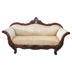 Mid 19th Century Carved Walnut Sofa