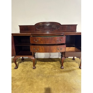 Edwardian Mahogany Gallery Back Bow Front Sideboard