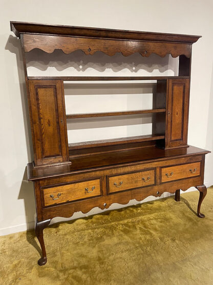 Antique Spicer of Pontesbury oak dresser with crossbanded mahogany - Image 2