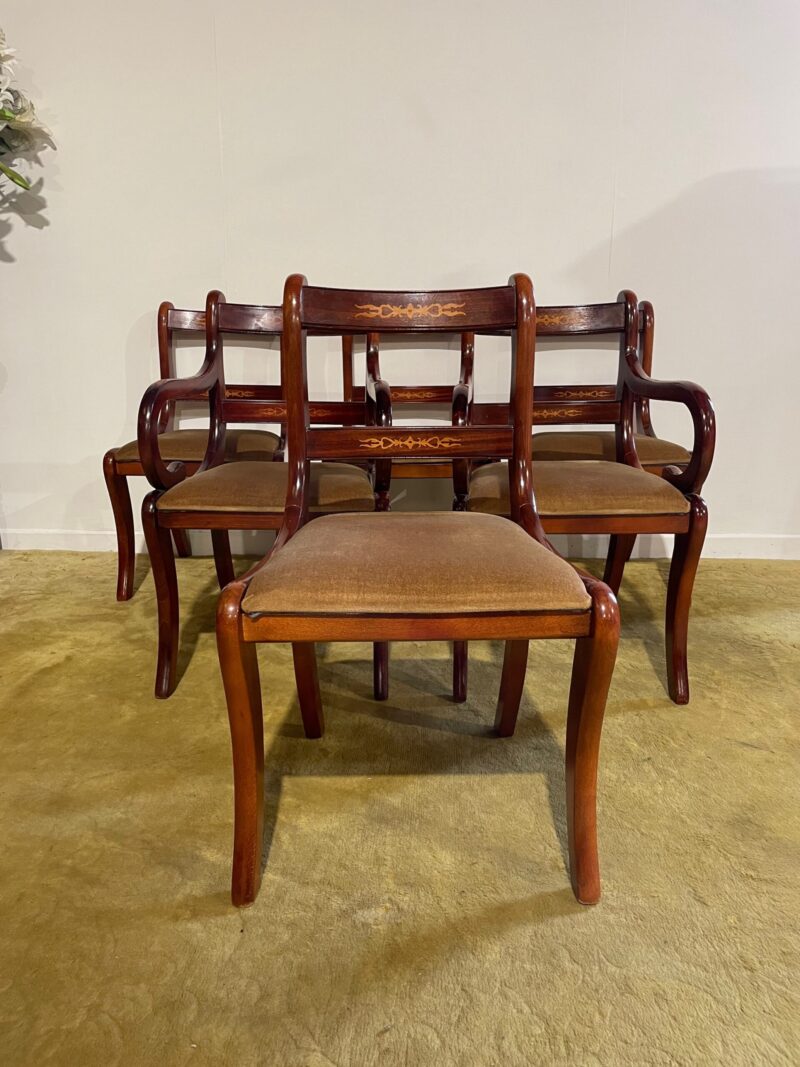 Six Regency Style Dining Chairs