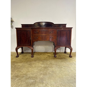 Edwardian Mahogany Gallery Back Bow Front Sideboard