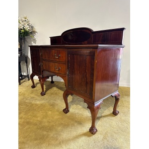 Edwardian Mahogany Gallery Back Bow Front Sideboard