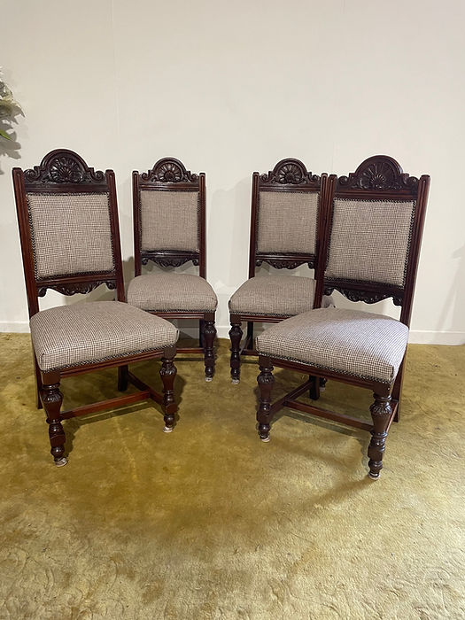 Set of four Victorian dining chairs