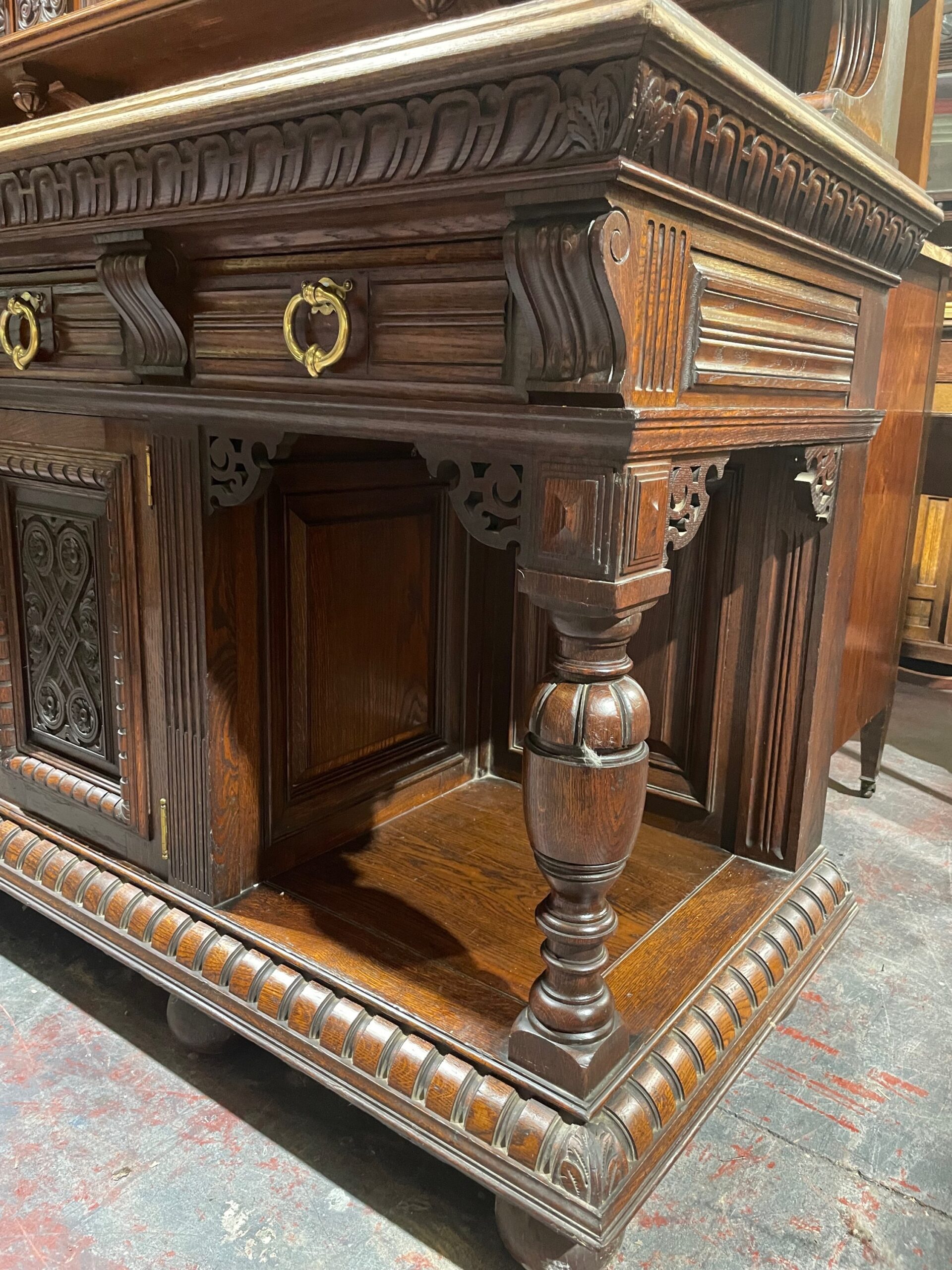 19th Century oak buffet sideboard