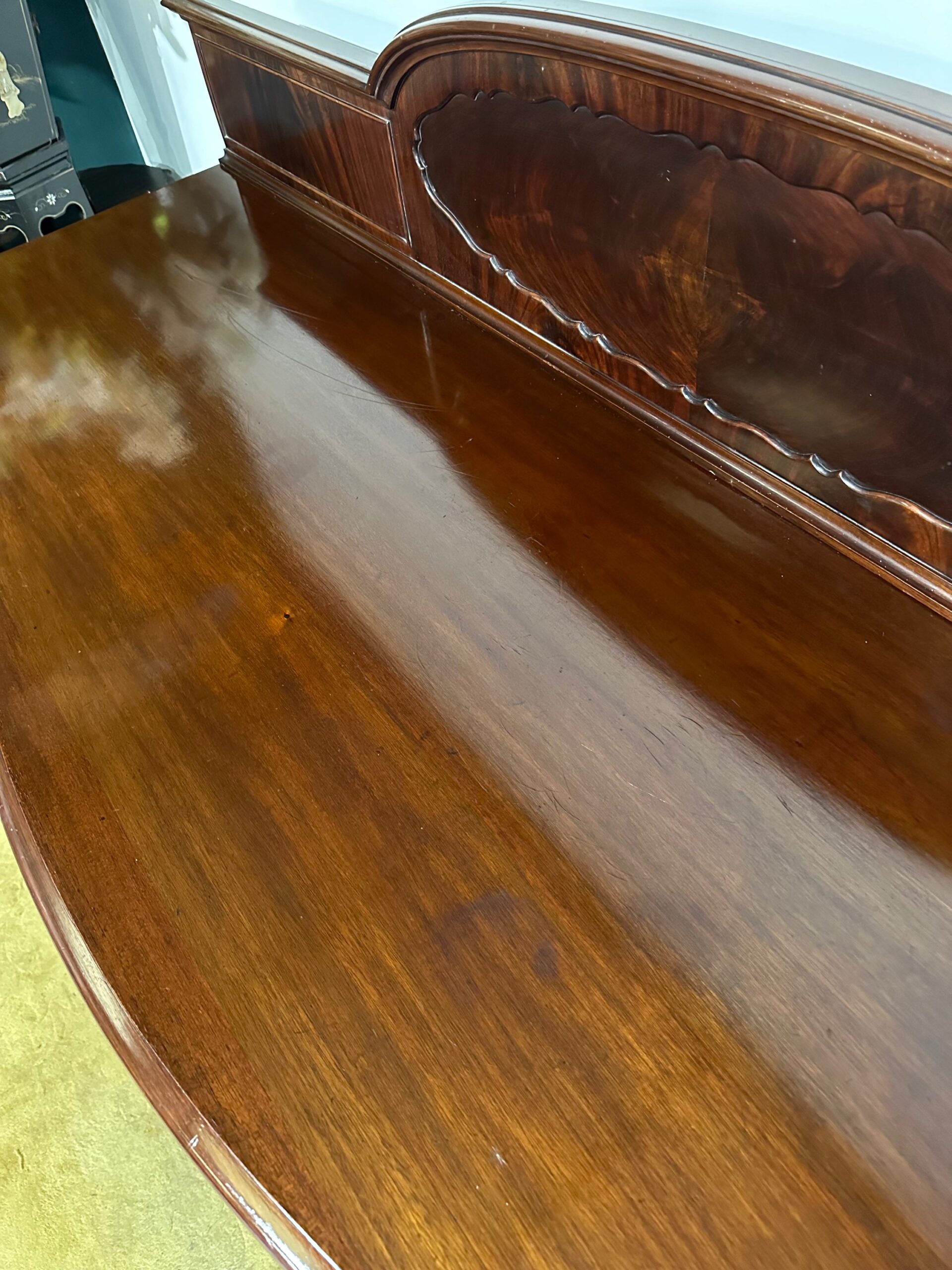 Edwardian Mahogany Gallery Back Bow Front Sideboard