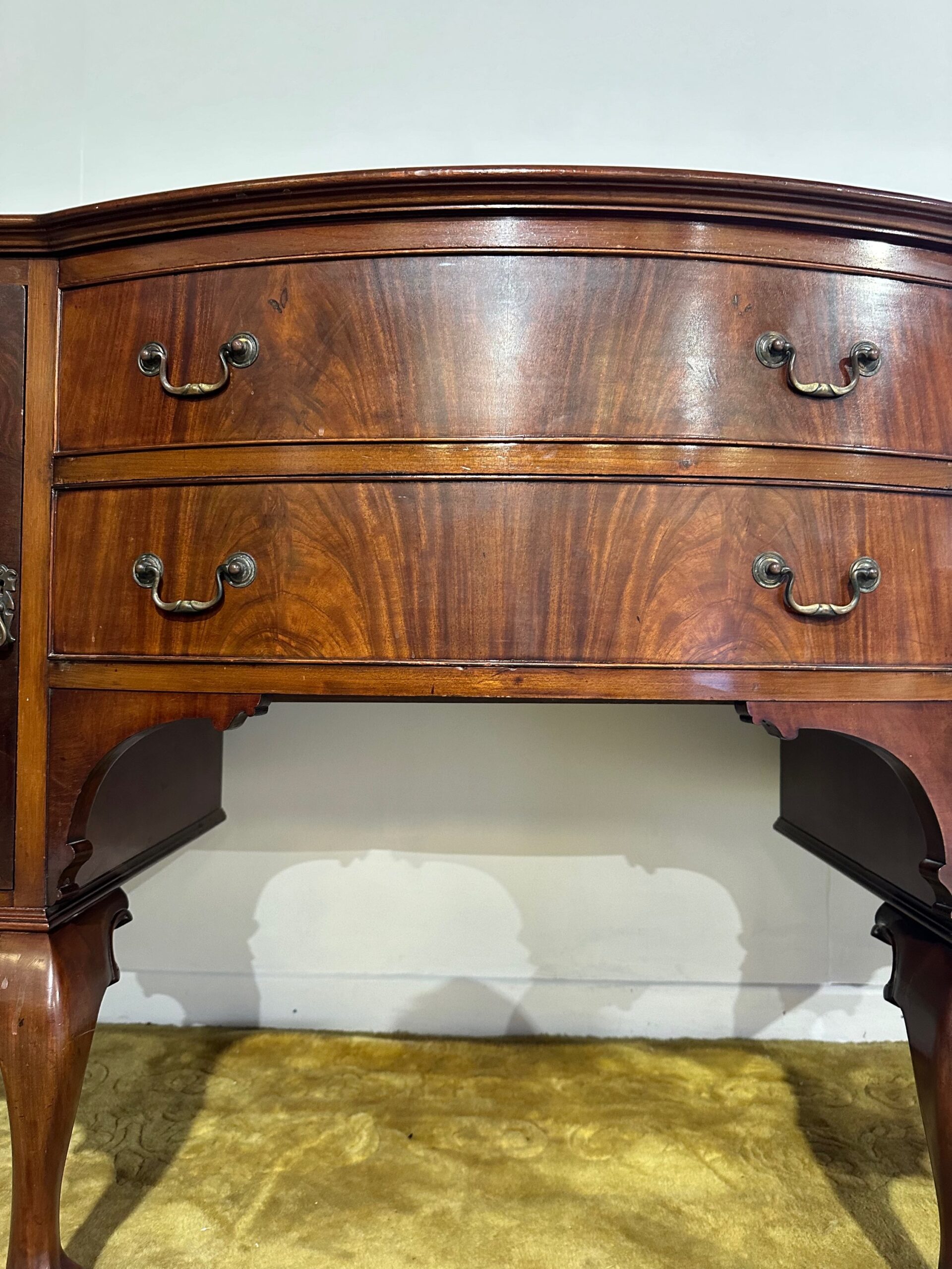 Edwardian Mahogany Gallery Back Bow Front Sideboard