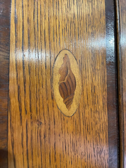 Antique Spicer of Pontesbury oak dresser with crossbanded mahogany - Image 5